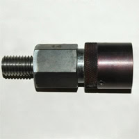 FasTie Coupler, 1-3/8" Series with 5/8"-11 Threads. 3.87" OAL, 1.38" Diameter Including Air Fitting