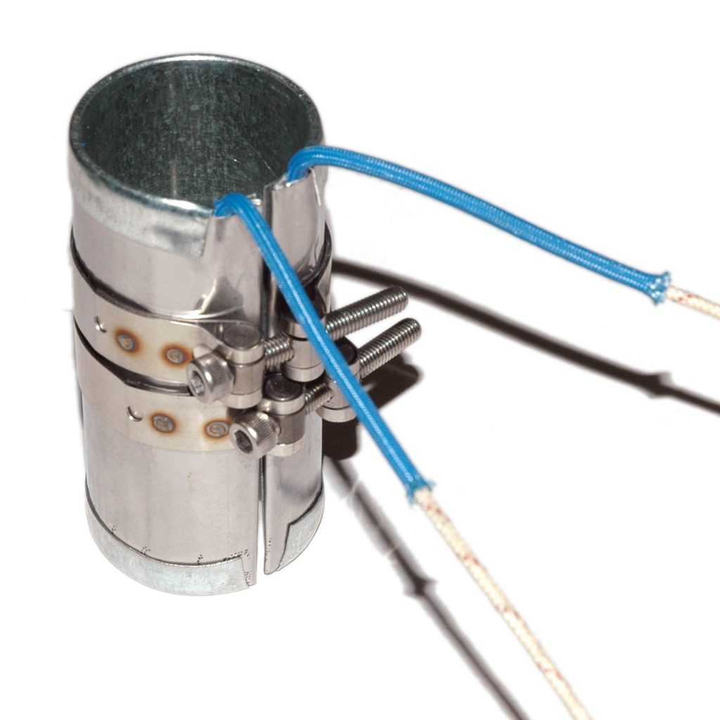 Heater Band, 1-1/2" Inside Diameter x 3-1/2" Wide, Mica, 240 Volt, 525 Watt, 12" Flex Leads