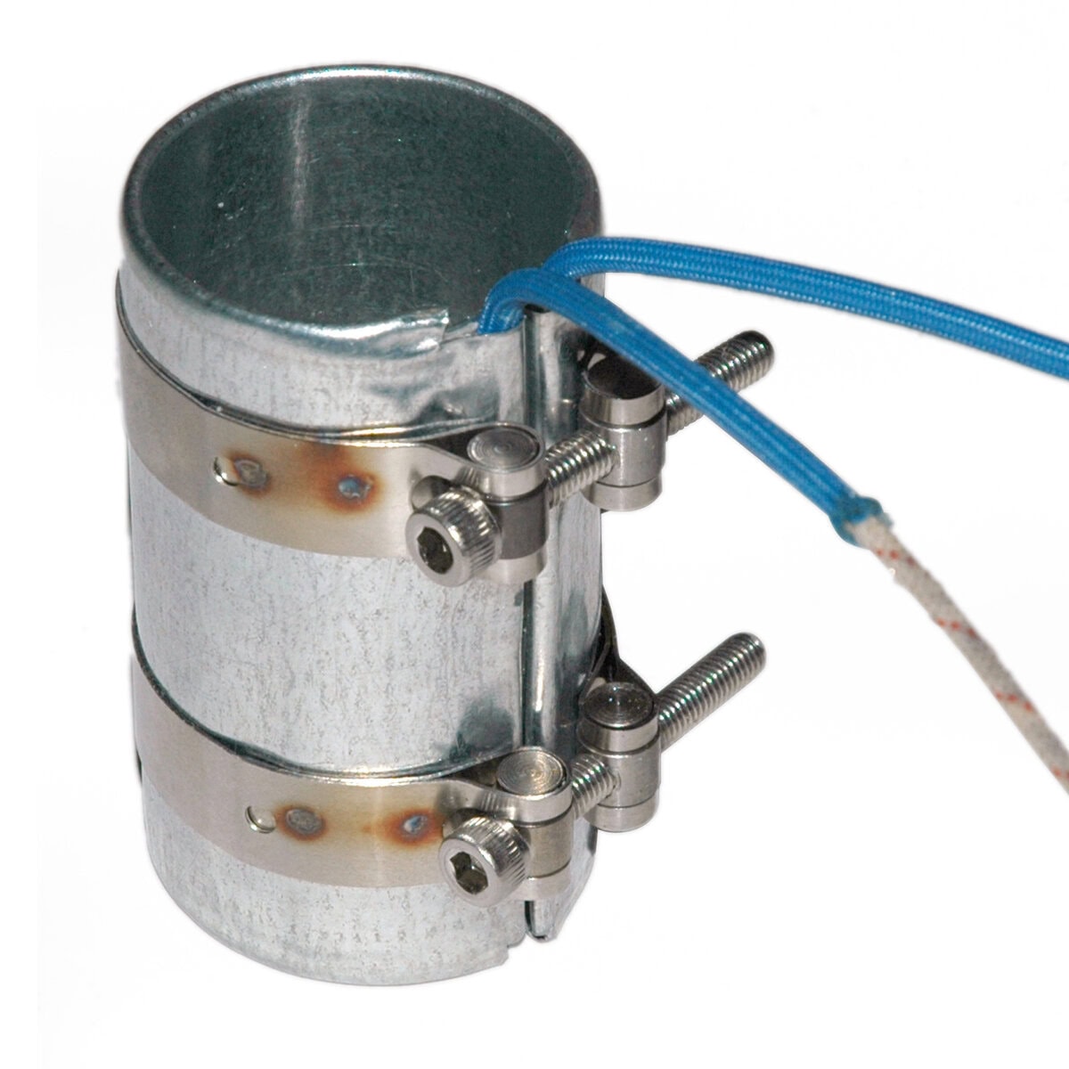 Heater Band, 1-1/2" Inside Diameter x 3" Wide, Mica, 240 Volt, 450 Watt, 10" Flex Leads - Image 1