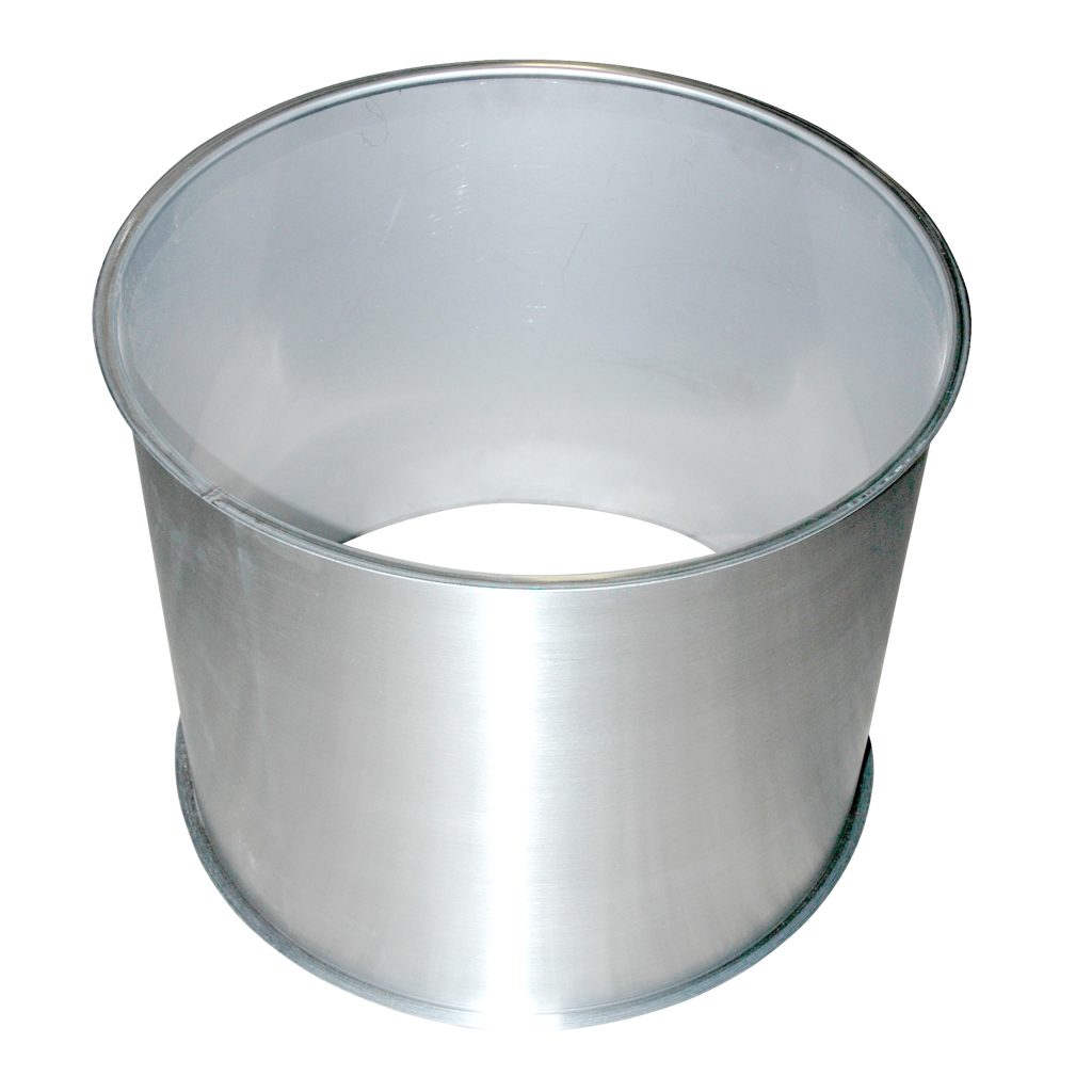 Hopper Extension Cylinder, 20" High for 24" Diameter Hoppers, 304 Stainless Steel