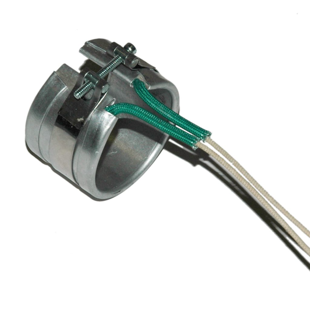 Heater Band, 2" Inside Diameter x 1-1/2" Wide, Mica, 240 Volt, 350 Watt, 12" Flex Leads