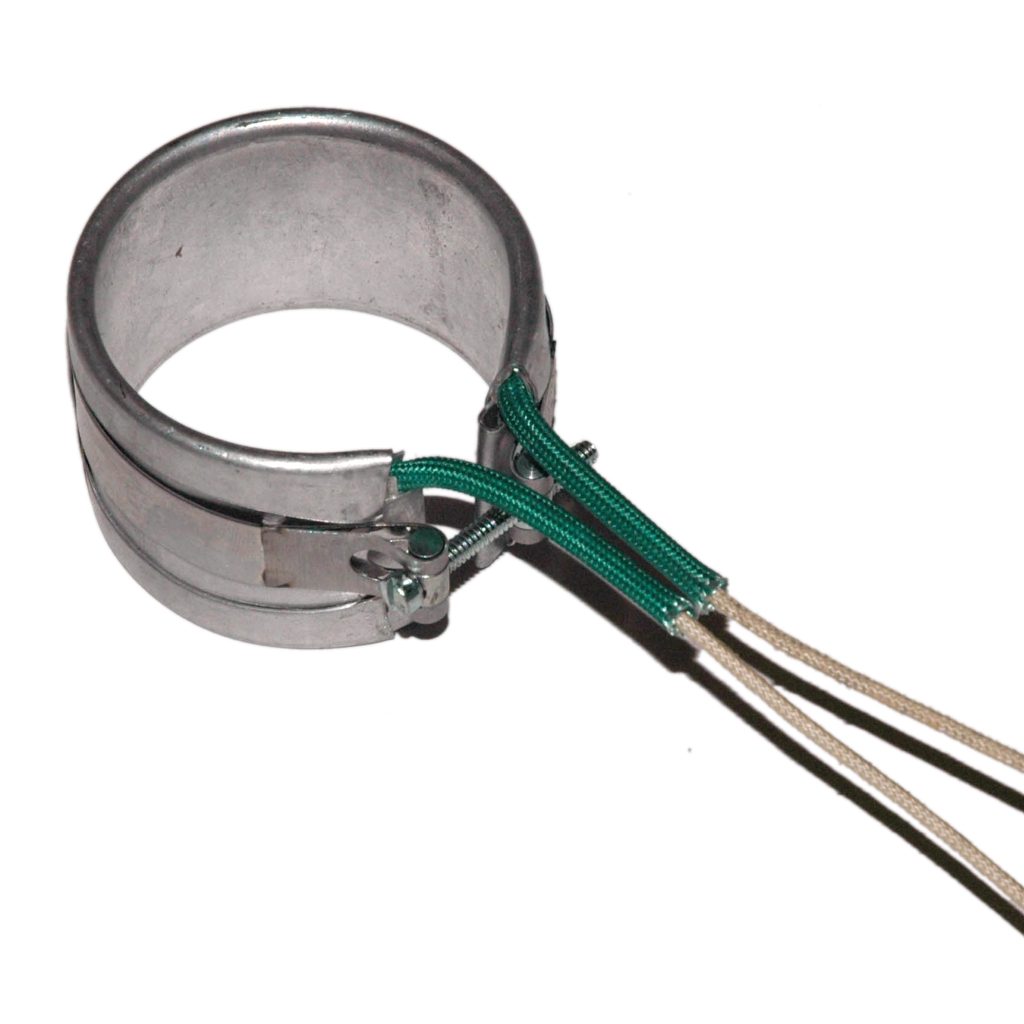 Heater Band, 2" Inside Diameter x 1-1/2" Wide, Mica, 240 Volt, 350 Watt, 12" Flex Leads