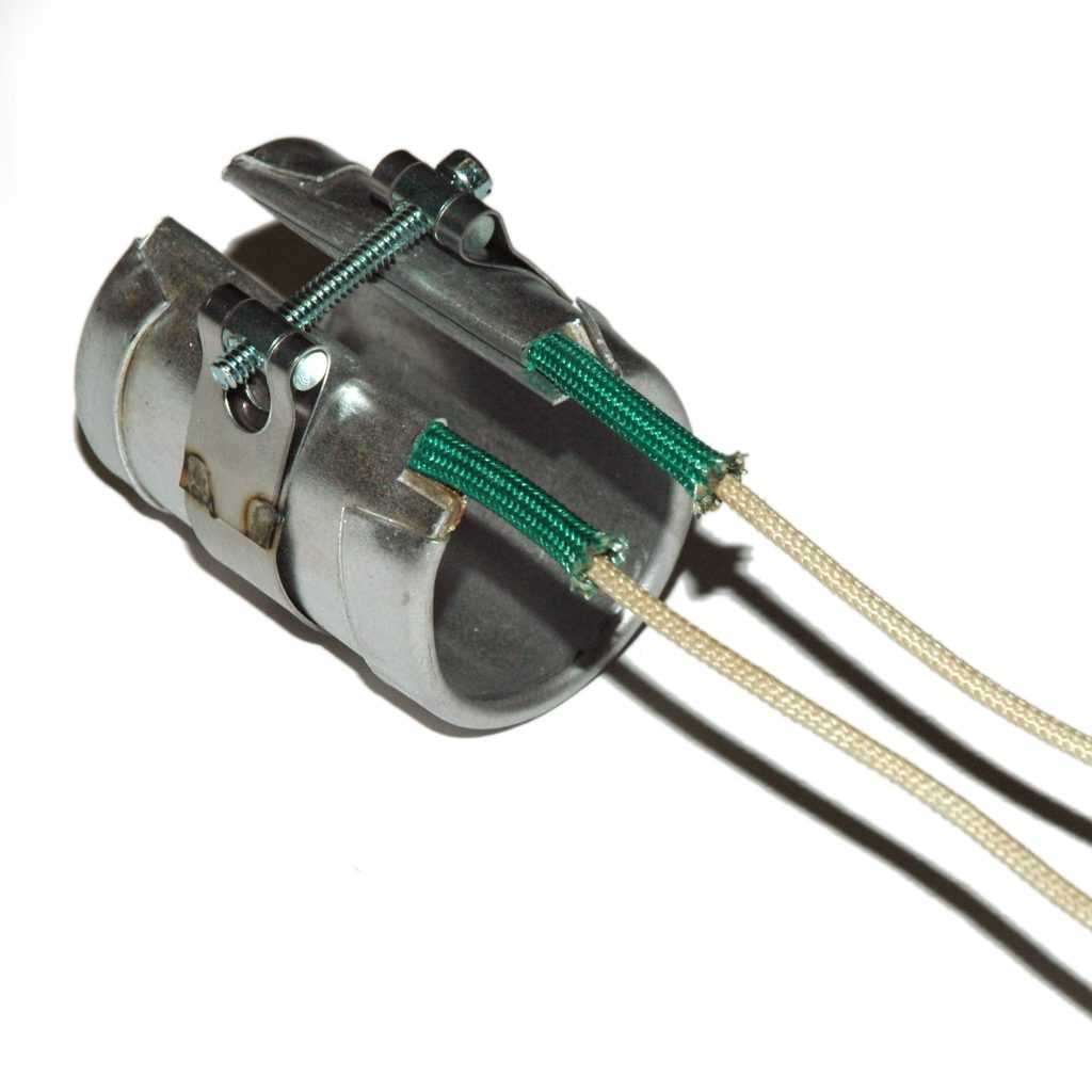 Heater Band, 1-1/4" Inside Diameter x 2" Wide, Mica, 240 Volt, 250 Watt, 12" Flex Leads